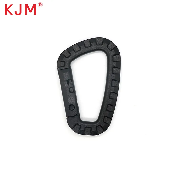 Black Carabiner Carabiner Keychain Plastic Keychain Clip D Rings Light Weight Spring Snap Gear Clip Fast Hang Mini Hook
