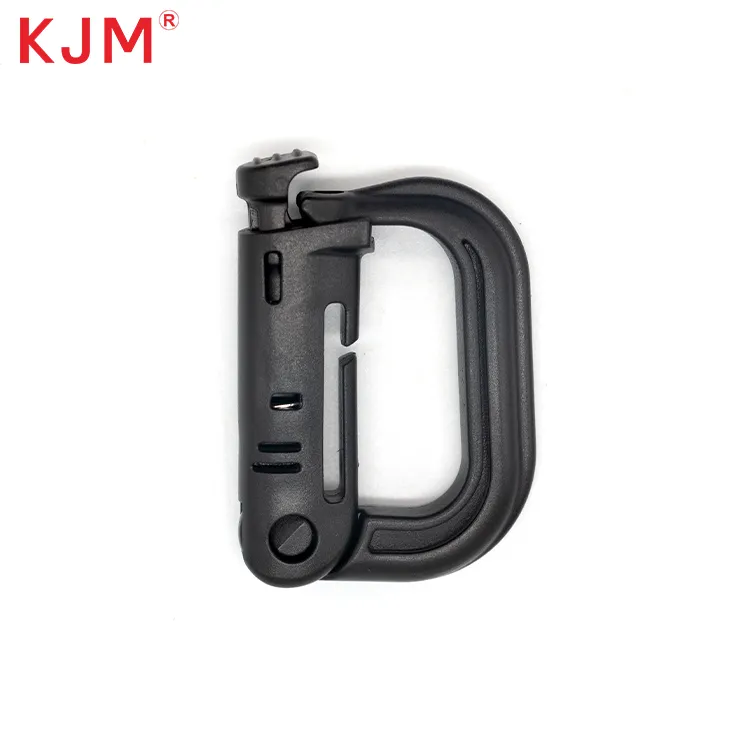 Locking D Ring Plastic Carabiner Backapck Molle Hook Clip For Webbing Straps Bag
