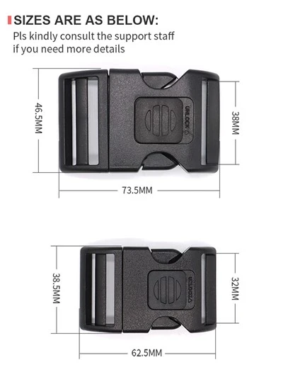 20，25，32，38MM A178 Suitable For Leisure Backpacks And Camera Bags