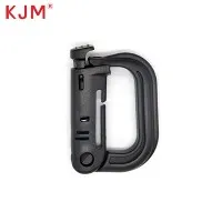 Locking D Ring Plastic Carabiner Backapck Molle Hook Clip For Webbing Straps Bag